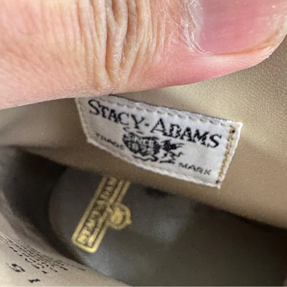 Stacy Adams Leather Upper Cap Toe Lace Up Boots Size 10 D Dress Shoes Formal